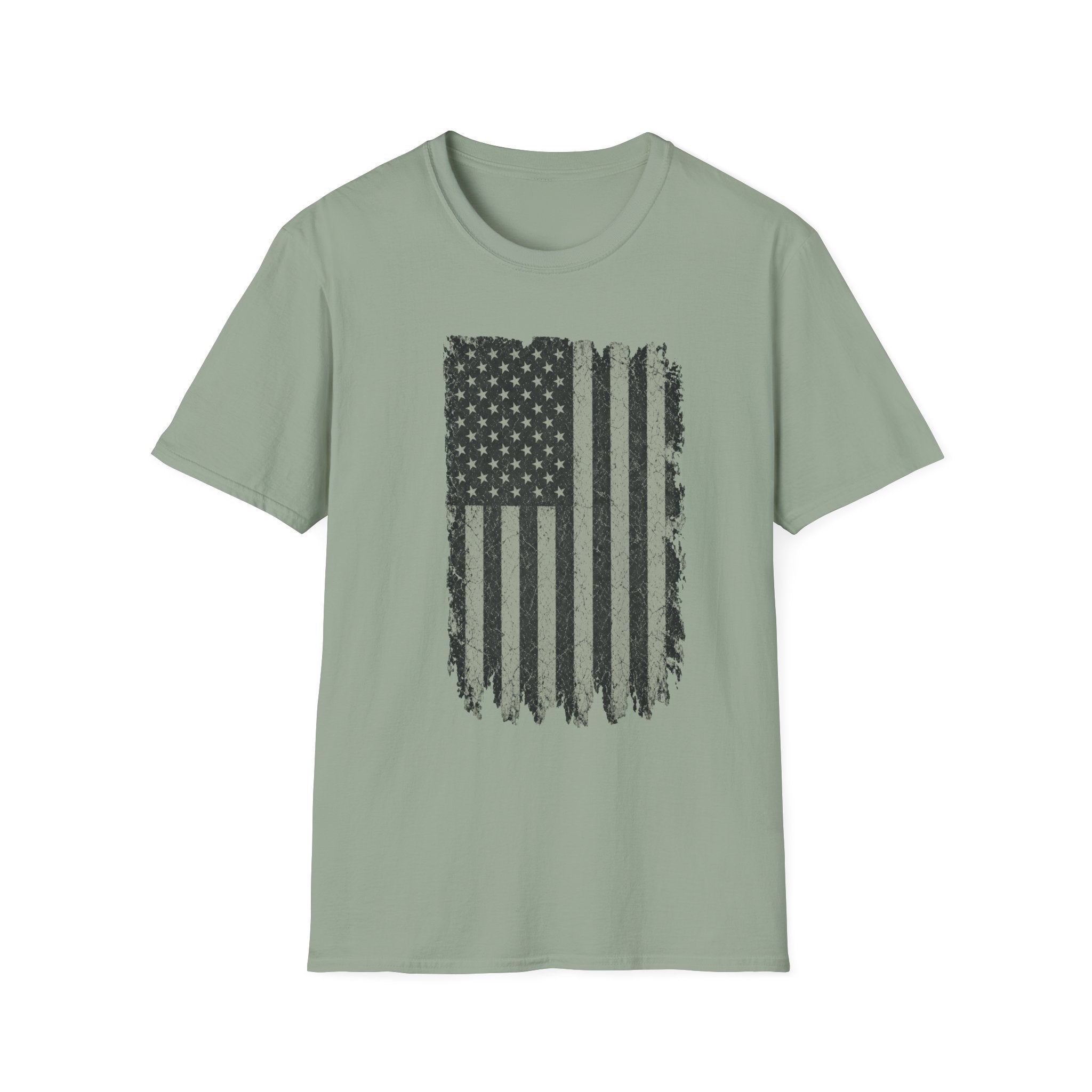 Distressed American Flag T‑Shirt — Vintage Grunge USA Graphic Tee