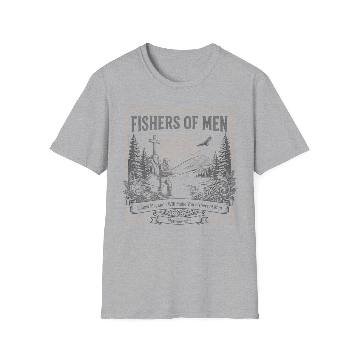 Fishers of Men T-Shirt — Christian Fishing Faith Graphic Tee