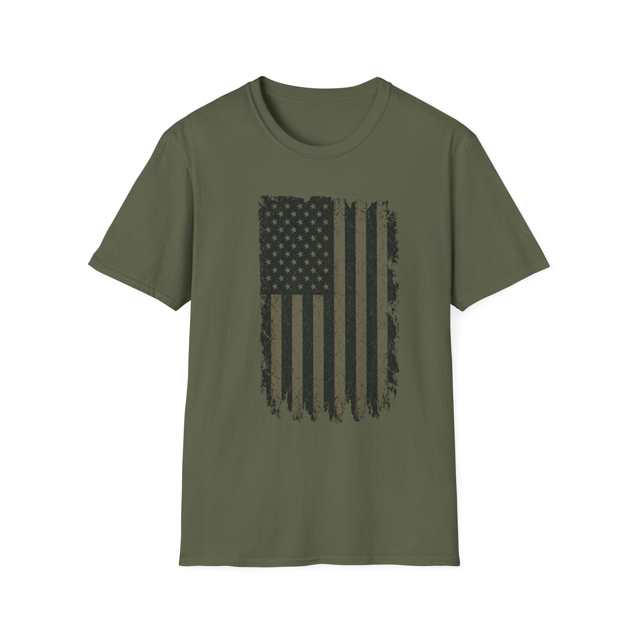 Distressed American Flag T‑Shirt — Vintage Grunge USA Graphic Tee