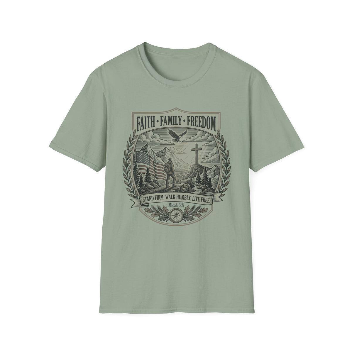 Faith • Family • Freedom T-Shirt — Patriotic Christian Graphic Tee