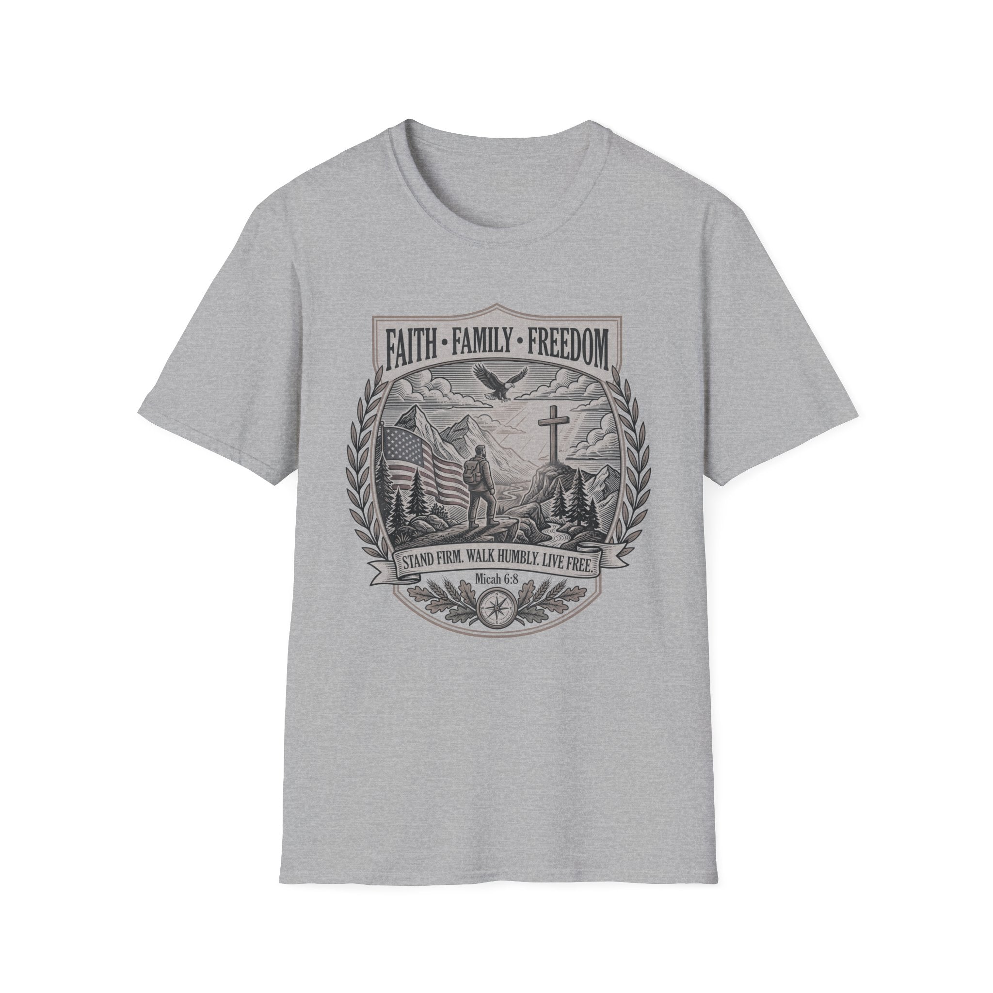Faith • Family • Freedom T-Shirt — Patriotic Christian Graphic Tee