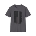 Distressed Thin White Line American Flag T‑Shirt — Grunge EMS, EMT and Paramedics Tribute Tee