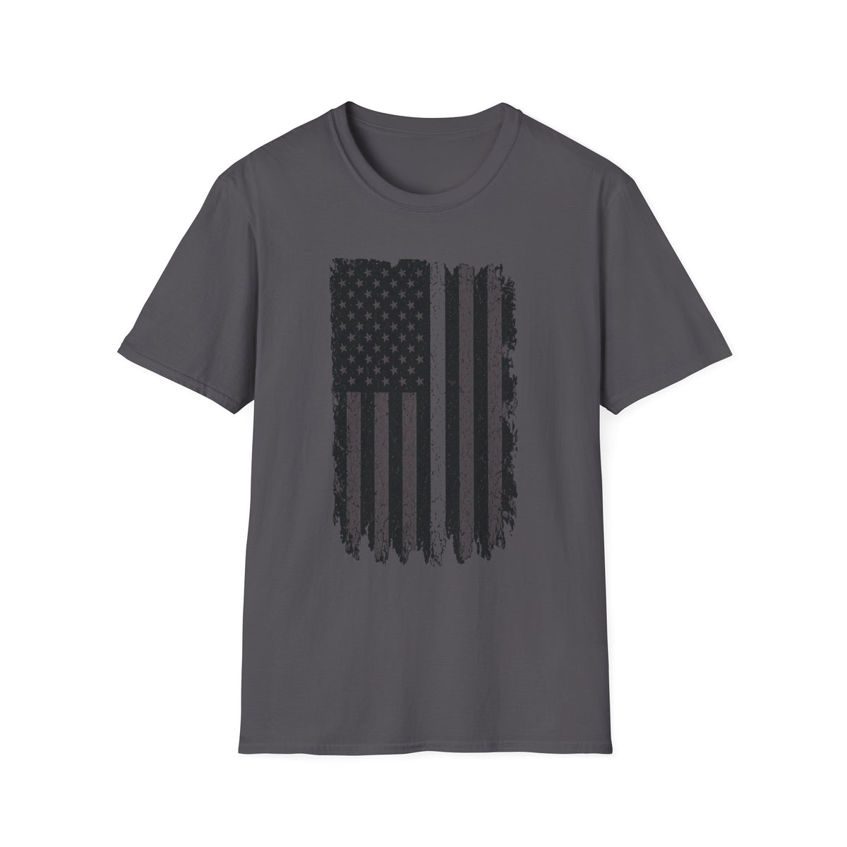 Distressed Thin White Line American Flag T‑Shirt — Grunge EMS, EMT and Paramedics Tribute Tee