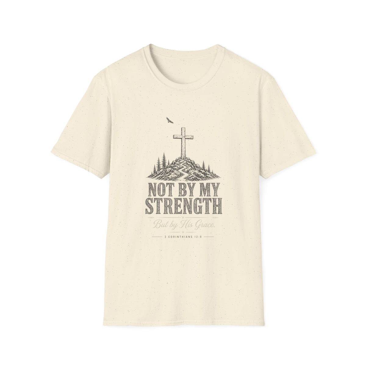 Christian Cross T‑Shirt - "Not By My Strength" Inspirational Faith Tee