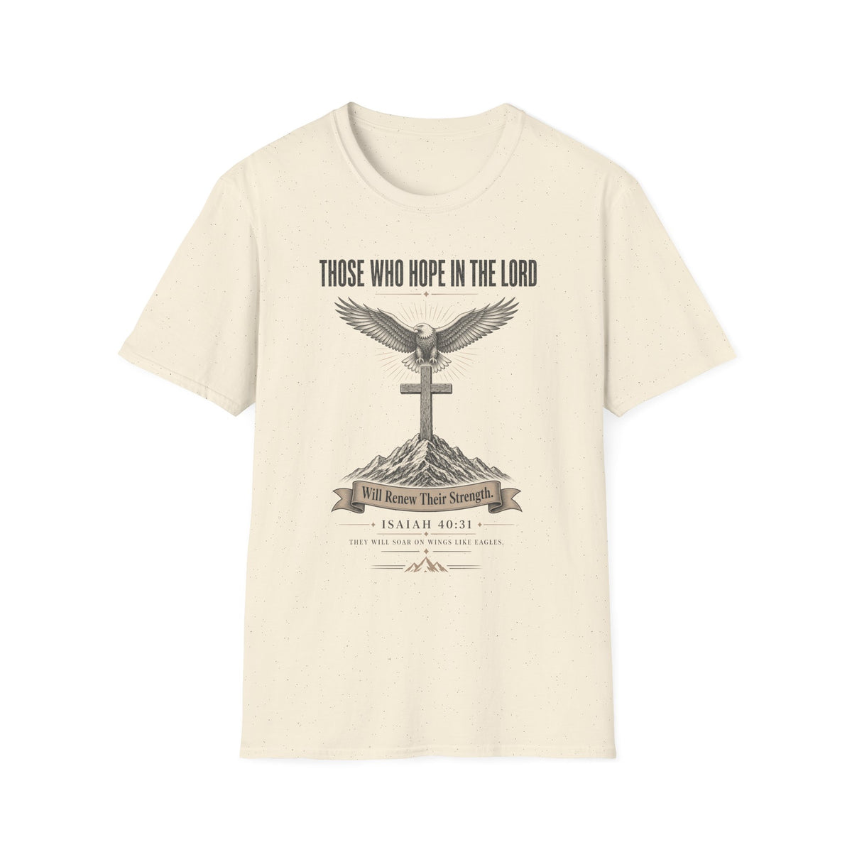 Those Who Hope In The Lord T-Shirt — Christian Faith Eagle & Cross Tee