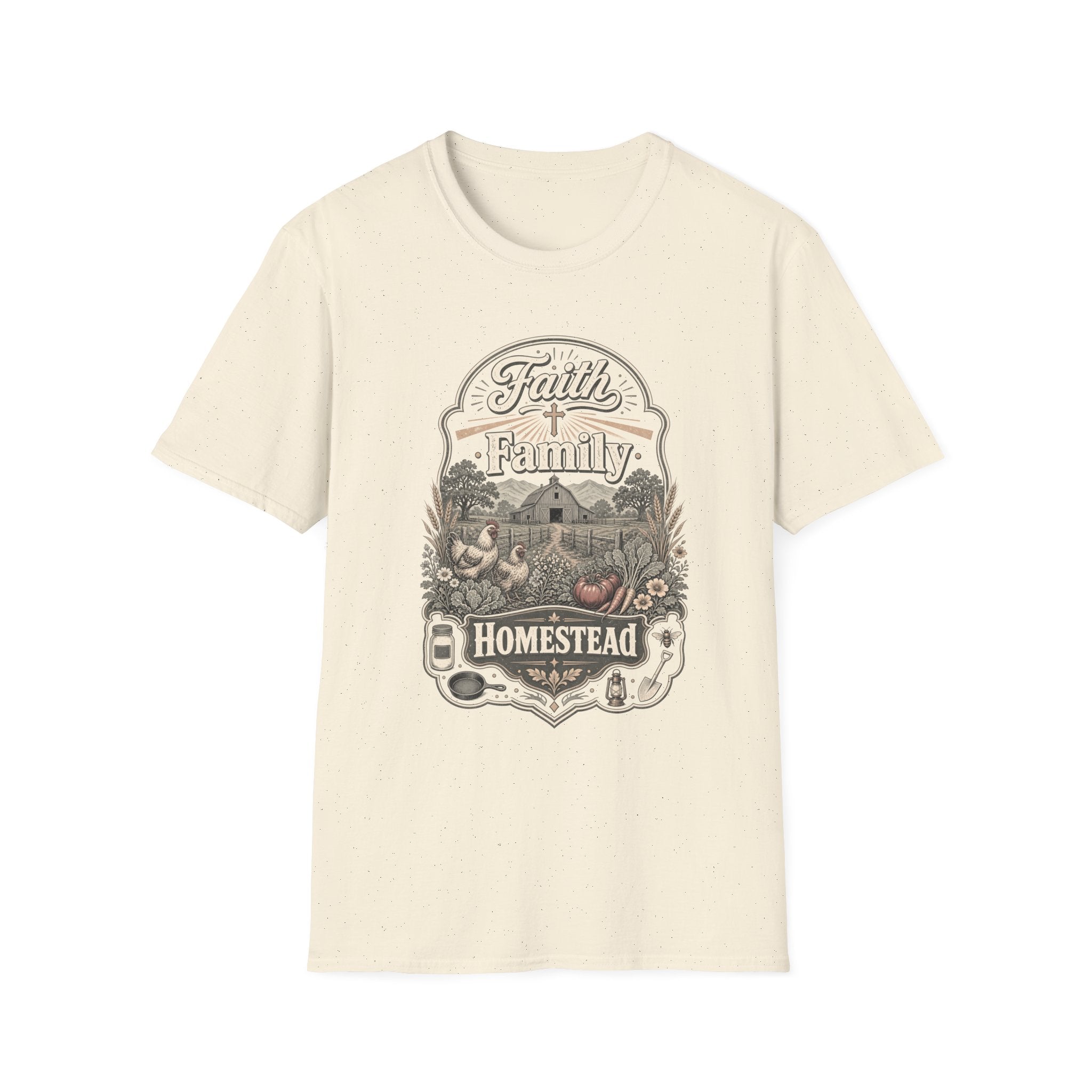 Faith & Family Homestead T-Shirt — Farmhouse Christian Tee