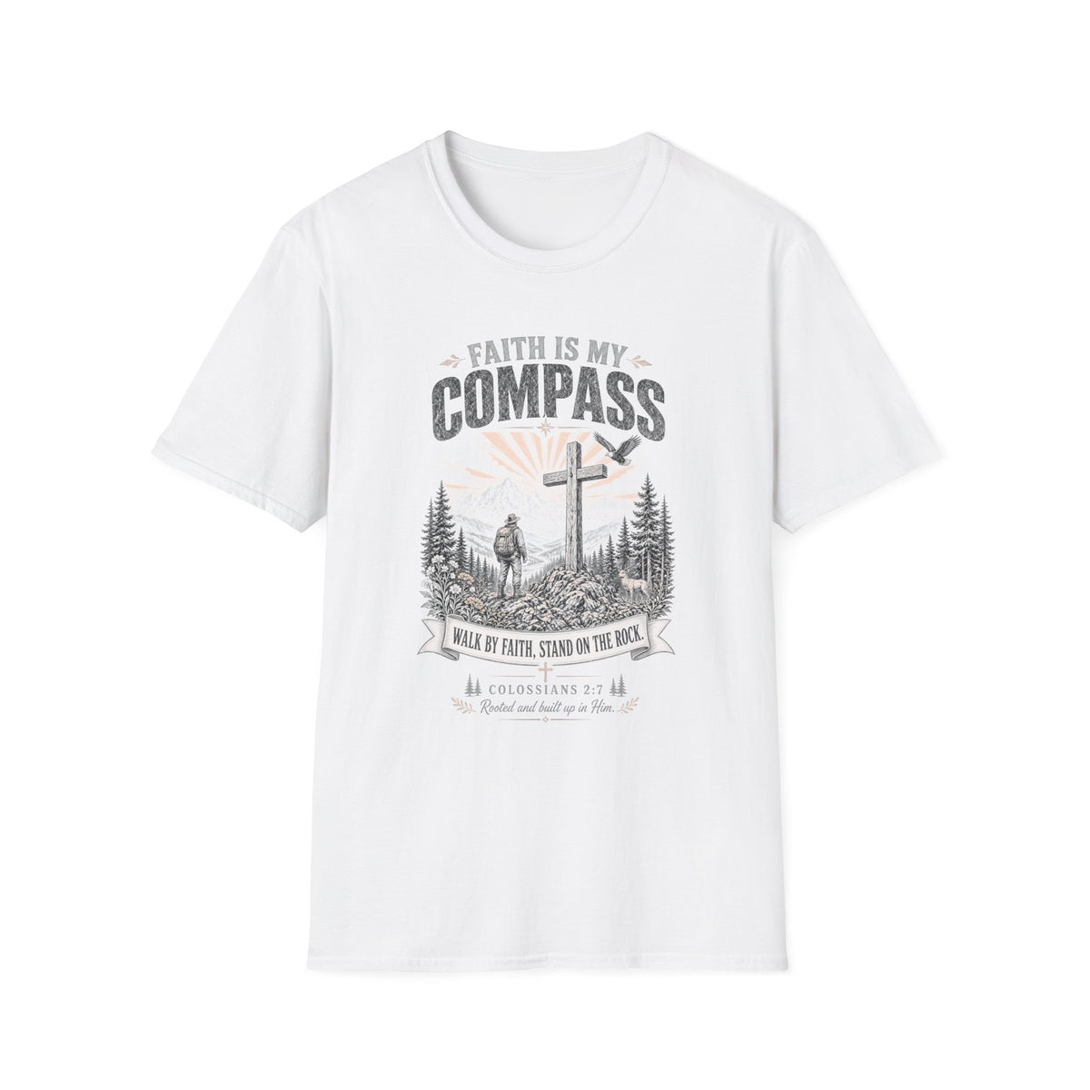 Faith Is My Compass T-Shirt — Christian Inspirational Graphic Tee