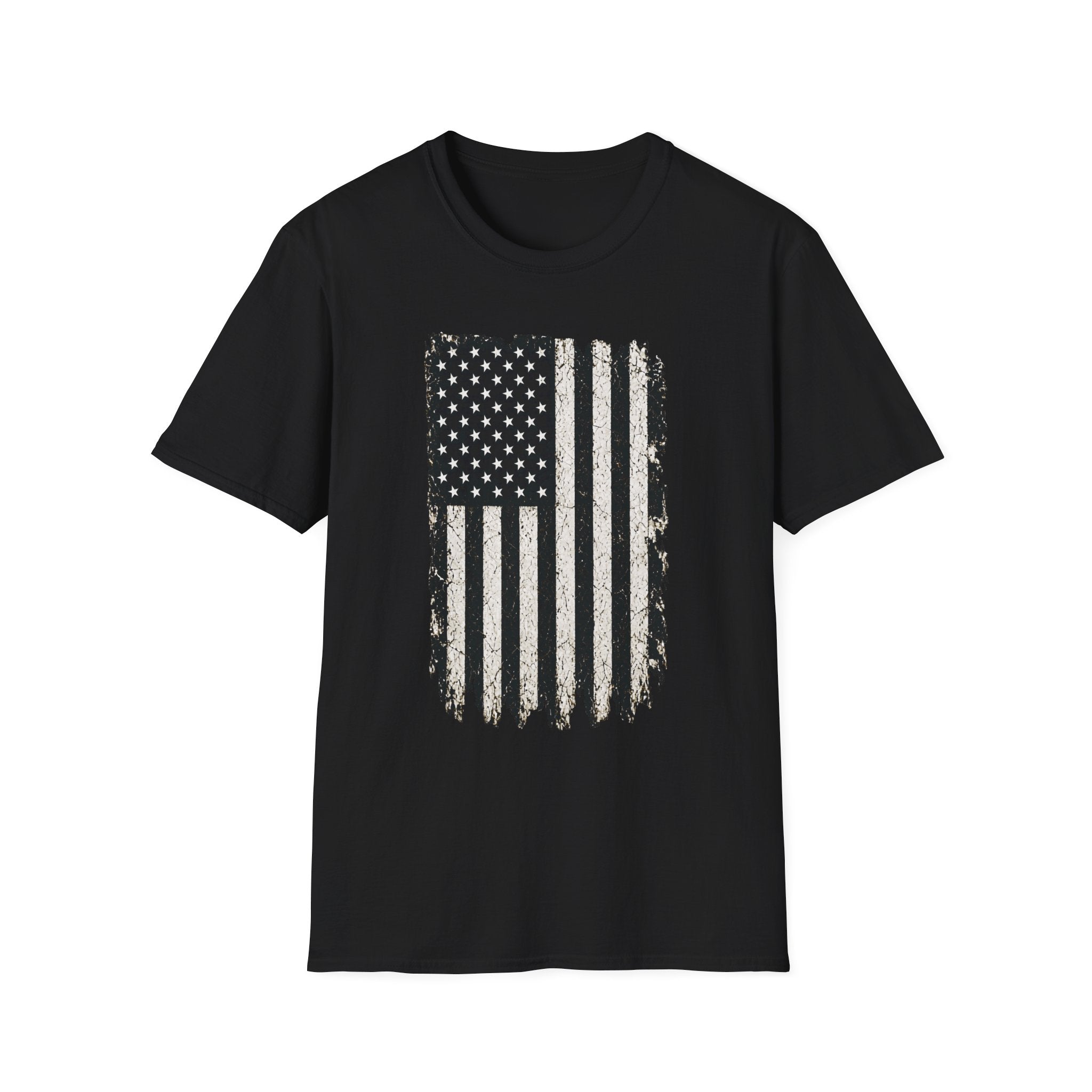 Distressed American Flag T‑Shirt — Vintage Grunge USA Graphic Tee