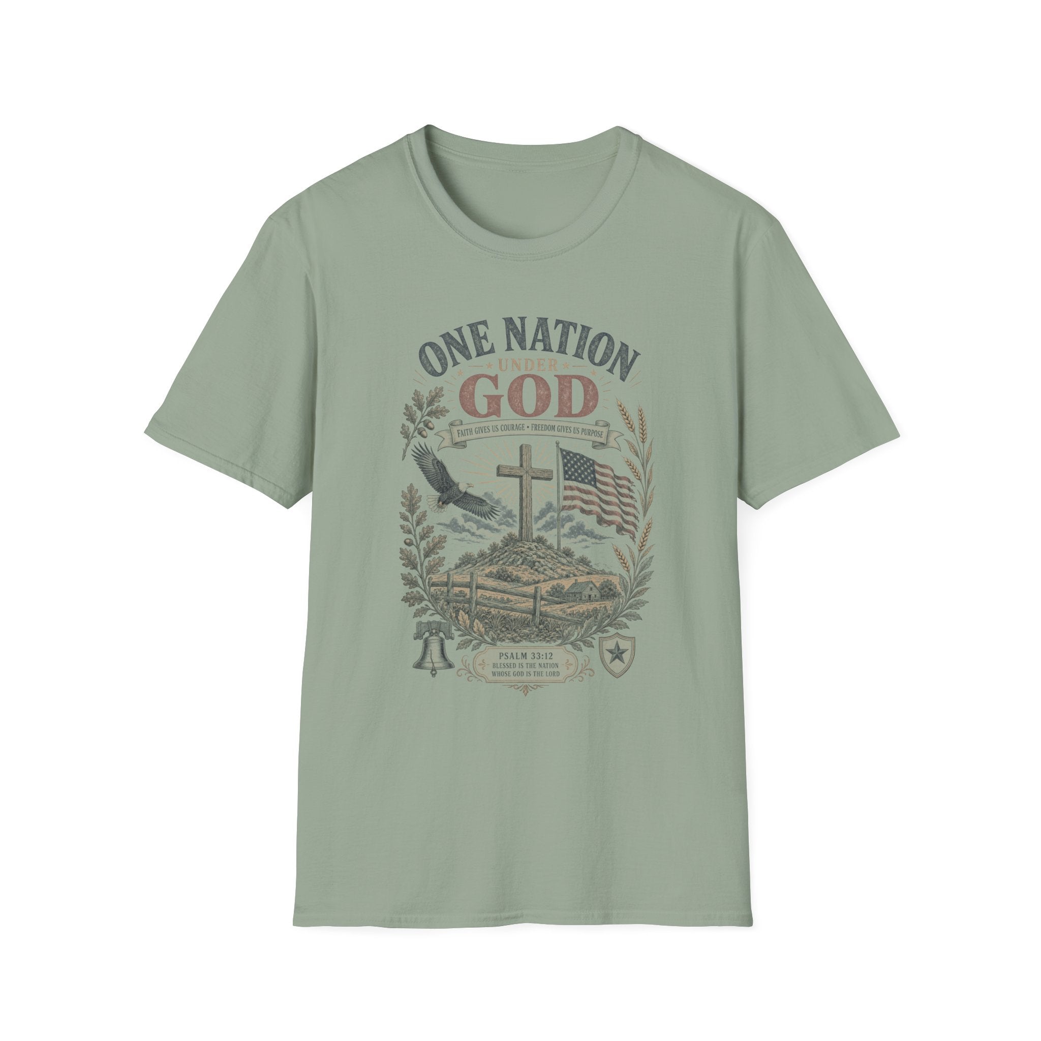 One Nation Under God T-Shirt — Patriotic Christian Graphic Tee